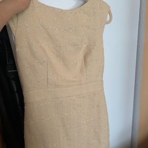 cream/ivory tweed dress size 0 from Ann Taylor